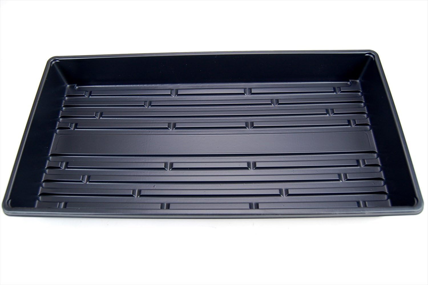 Living Whole Foods Confezione da 20 vassoi in plastica nera resistente (senza fori di scarico) 53,3 x 27,9 x 5,1 cm – fiori, piantine, piante, erba di grano, microgreens e altro ancora