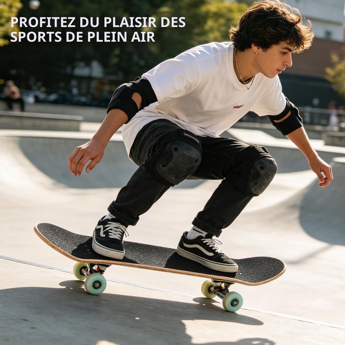 ERNAN Skateboard,17“ pour Enfant Fille/Garçon Débutant,T-Tool Inclus,Skateboard Enfants.