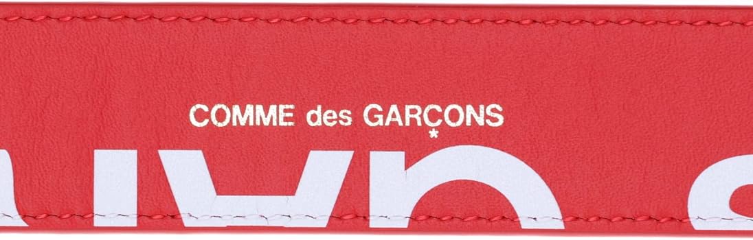 コムデギャルソン HUGE LOGO レザー革 ロゴ ベルト RED 赤メンズS COMME des GARCONS コムデギャルソン ベルト HUGE LOGO SA0911HL