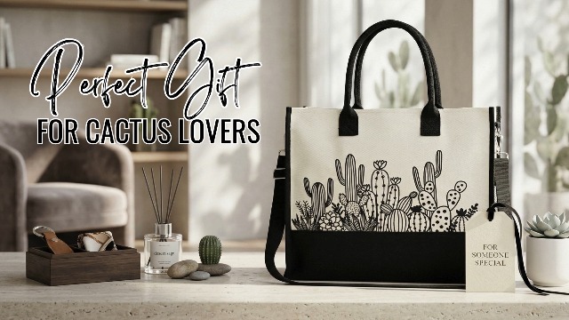 Bolsa Tote de Lona para Mujeres Amantes de Cactus miniatura 7
