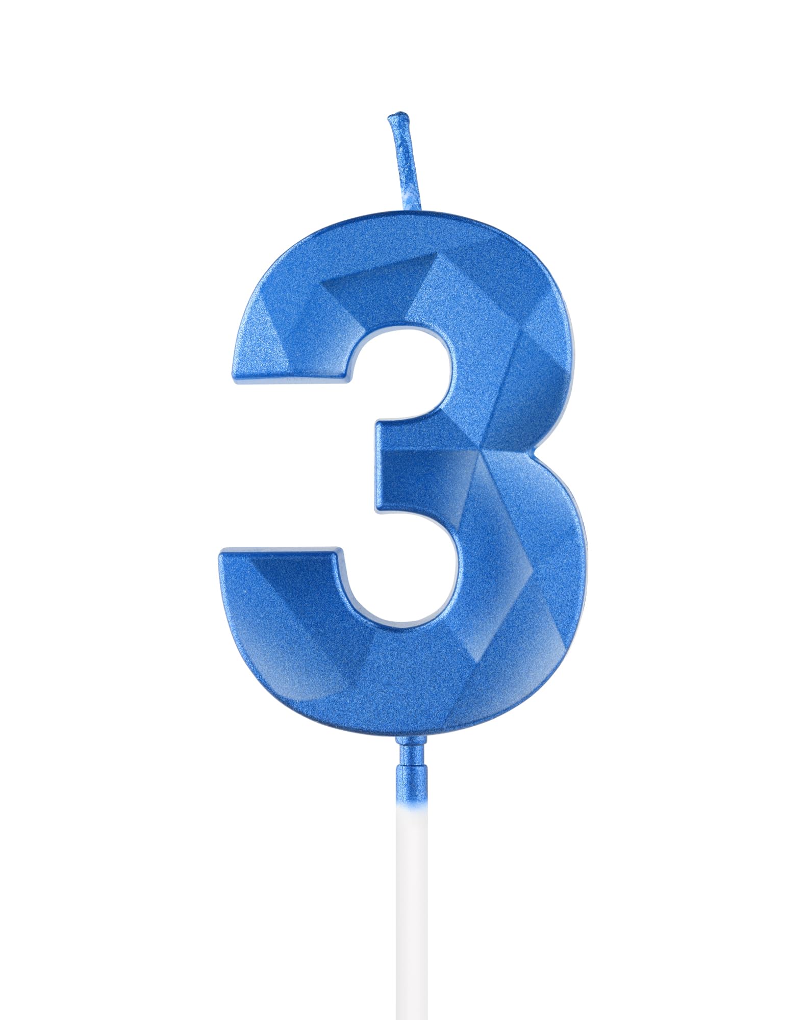 Royal Blue 13th Birthday Candles, 3D Number 13 Candle for Cake, Boy Girl 13th Birthday Decorations,Sapphire Candle Topper Blue Cake Decorations for Birthday Party Wedding Anniversary Supplies — view 27