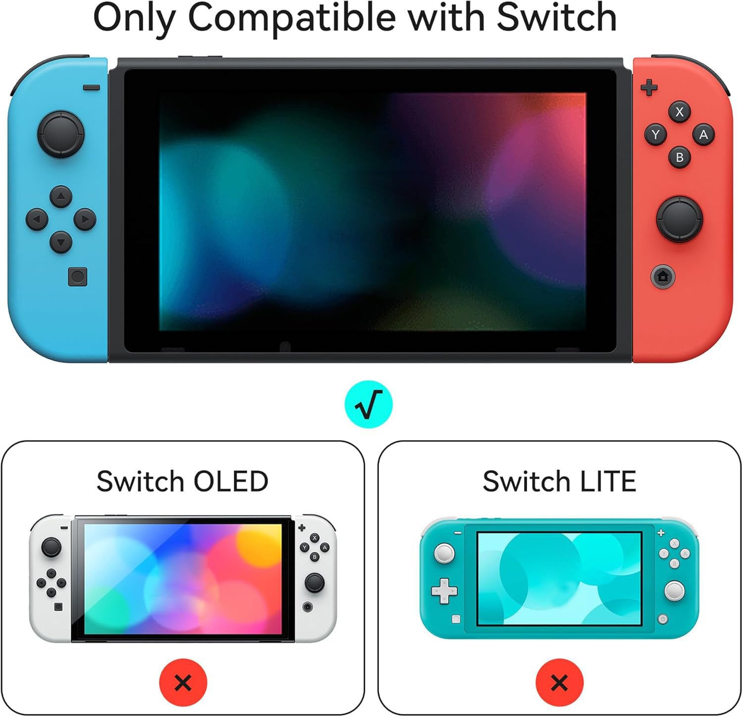 GeekShare Custodia Protettiva per Switch Custodia Slim Cover Morbida Custodia in Silicone Separata per Joycon con 2 Cappucci per Impugnatura per il Pollice, Teschio Sweetheart