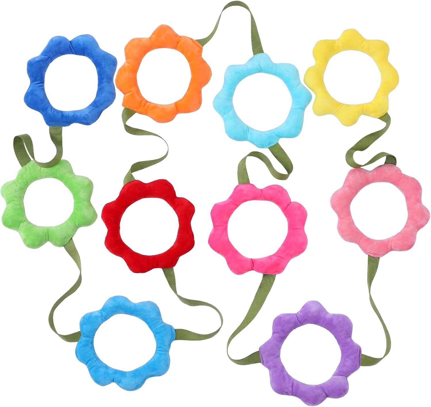 Kajaia Flower Walking Rope for Preschool Kids with Handles 20 Children