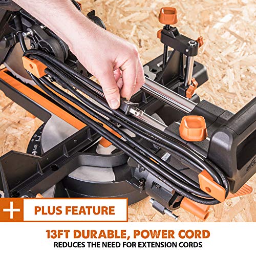 Evolution Power Tools R255SMSDB+ 15 Amp 10 in. Premium Dual Bevel Sliding Miter Saw w/Laser and Multi-Material Cutting Blade