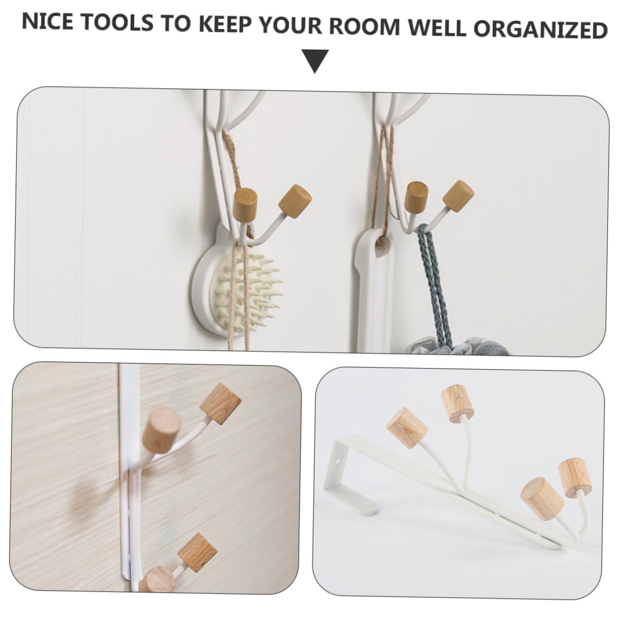 STOBAZA 2 Pack Hook Hangers Hat Hangers for Install Overcoat Hooks for Kitchen Bathroom Bedroom