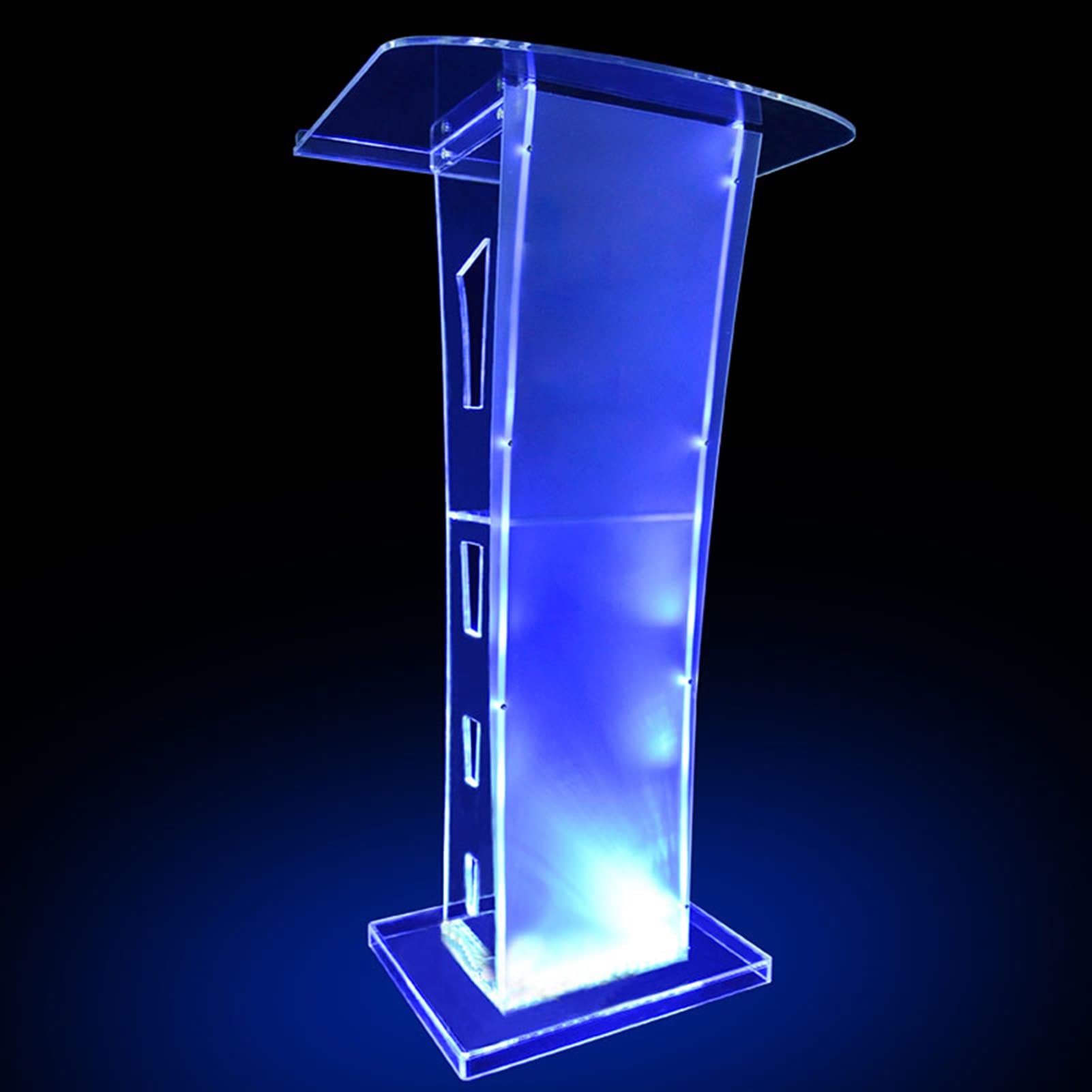 XUEHONG001 Clear Acrylic Podium Stand, Portable Schools Church Office Lectern With Wide Reading Countertop Surface, Professional Information Lecture Podium, 4 Style (Color : A - View #5