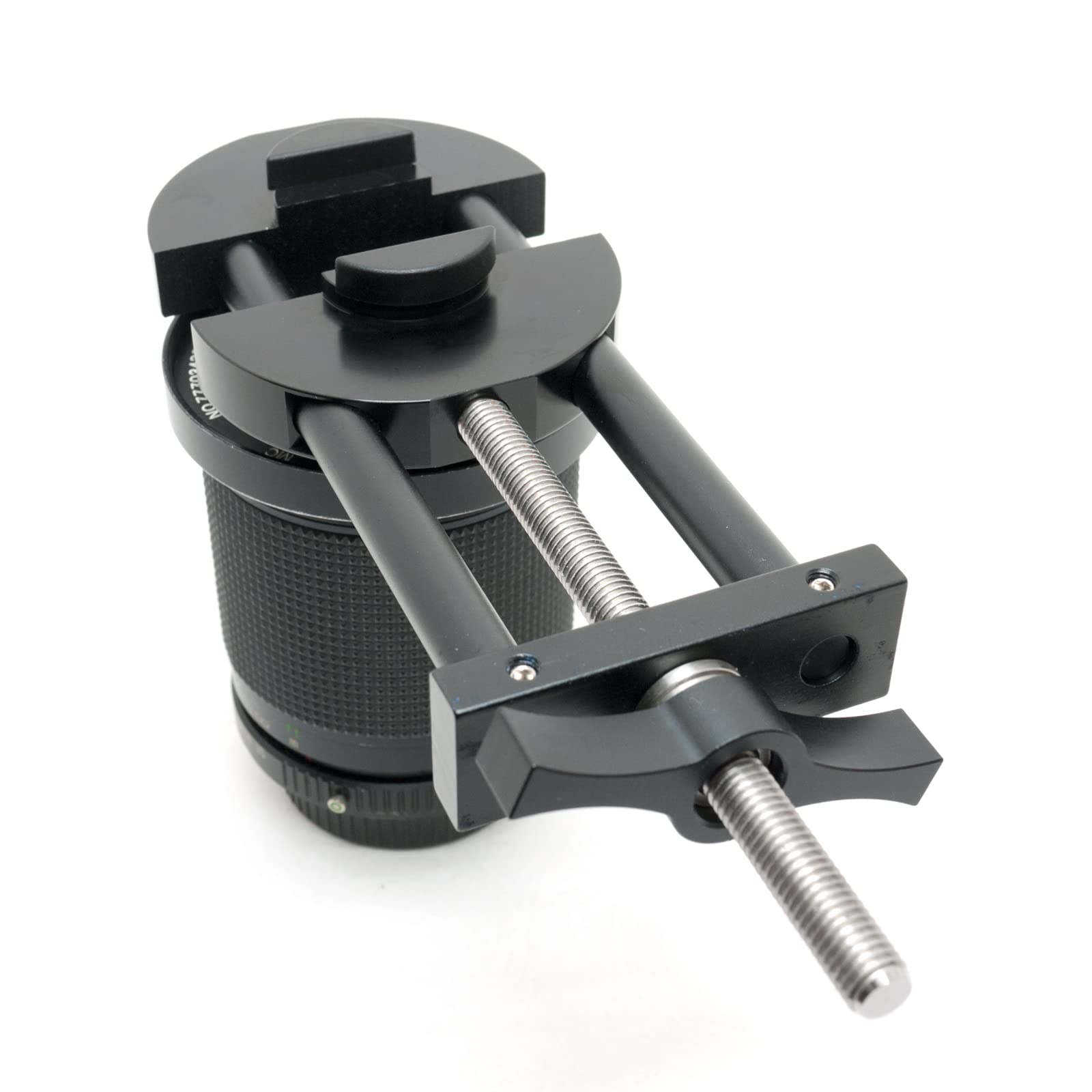 attrezzo con morsa in acciaio per la riparazione di obiettivi e anelli di raccordo da 27 mm a 130 mm