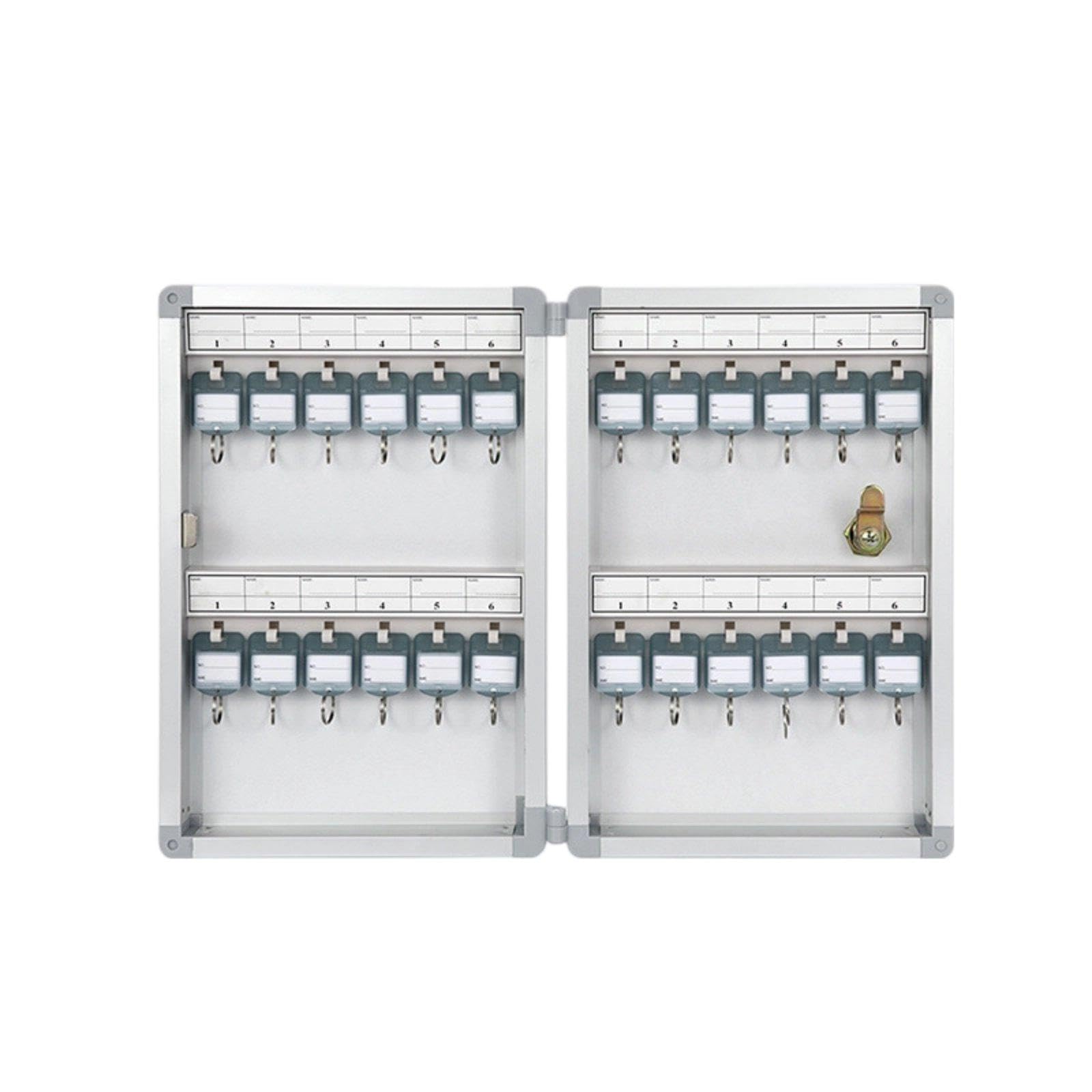 120 Key Holder Cabinet Lockable Surface-Mounted Key Cabinet Powder Coated Security Storage for Hotel, Dormitory Managers, Hospital, Office 24-Key|Business & Industrial| Facility Maintenan-image-23