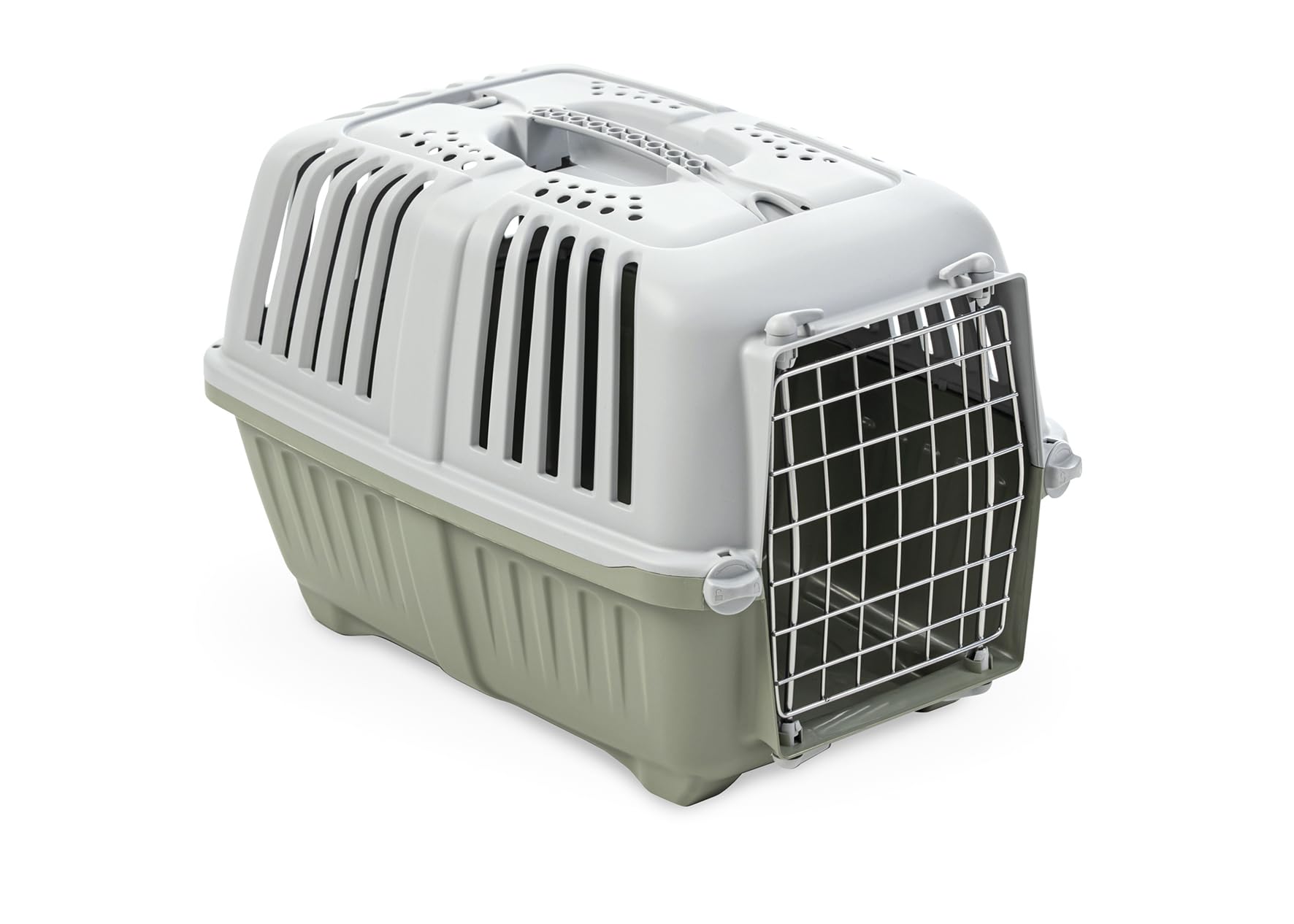 Trasportino Pratiko Metal - Accessorio da viaggio in due misure, con porta metallica, per cani e gatti (Misura 2)