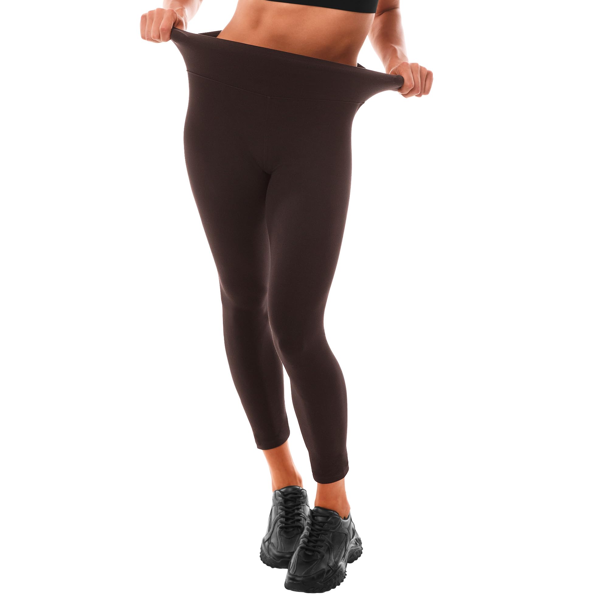 Leafigure Leggings Damen High Waist - Leggins Blickdicht Schwarze für Sport Gym Yoga