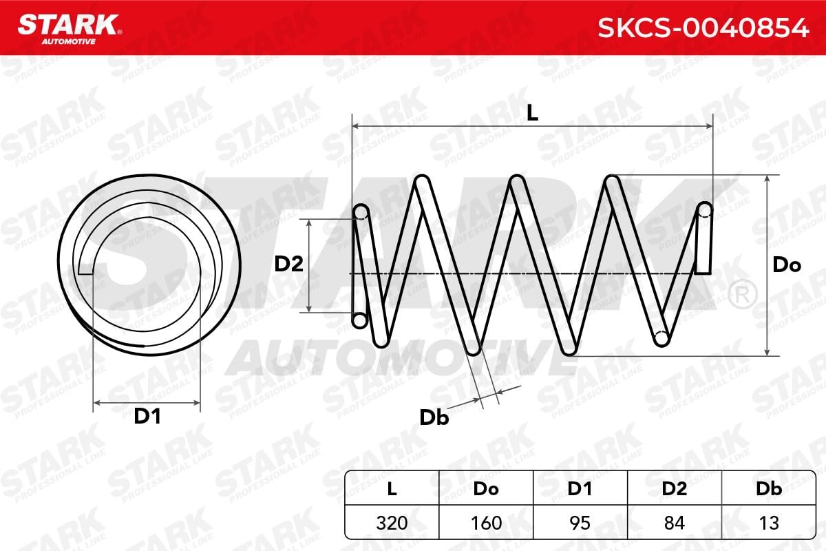 Sprężyna zawieszenia STARK SKCS-0040854 Przód, 2 szt Kompatybilny z HYUNDAI i30 CW FD