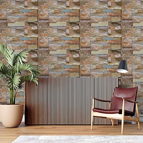 Image of DWELLSINDIA Bricks Self Adhesive Wallpaper Waterproof, Scratch Resistant, Laminated 41x244 CM