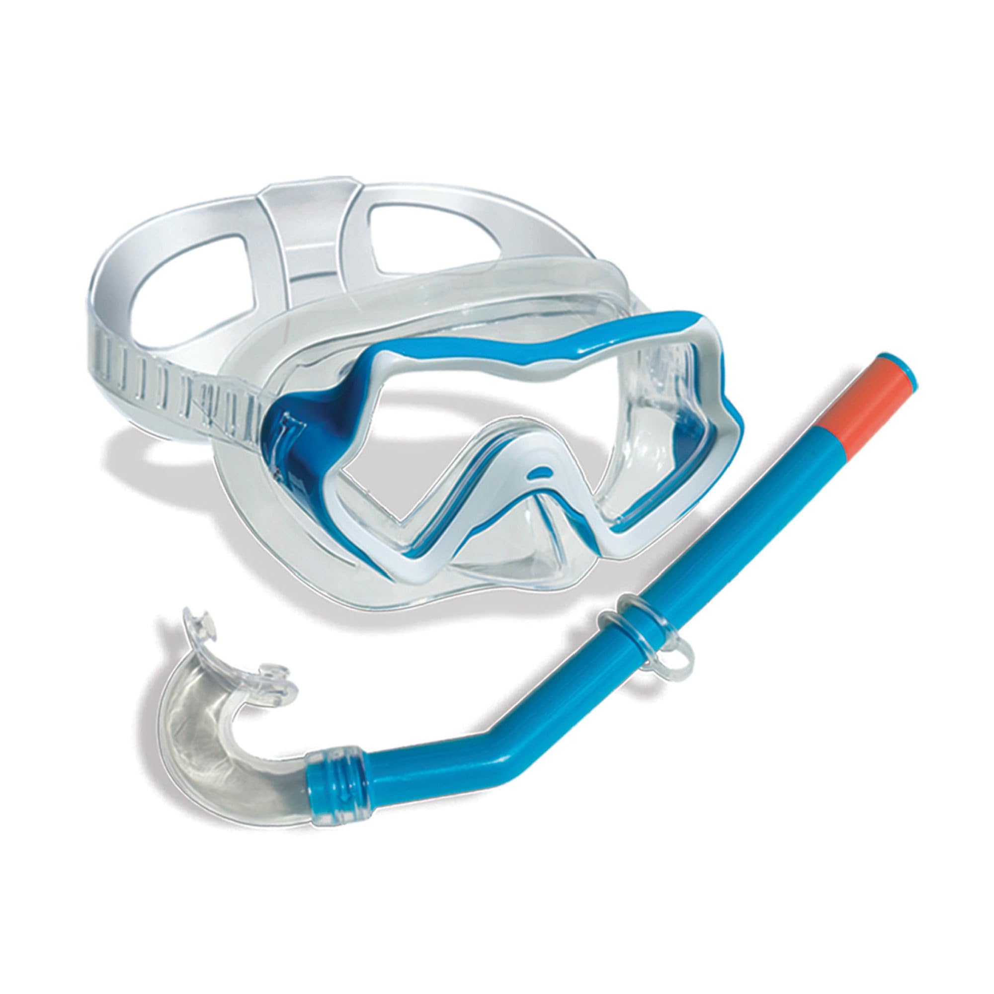Blue Children's Water Sports Silicone Swimming Goggle and Snorkel Set : Swimming Pool Diving Toys : Sports & Outdoors