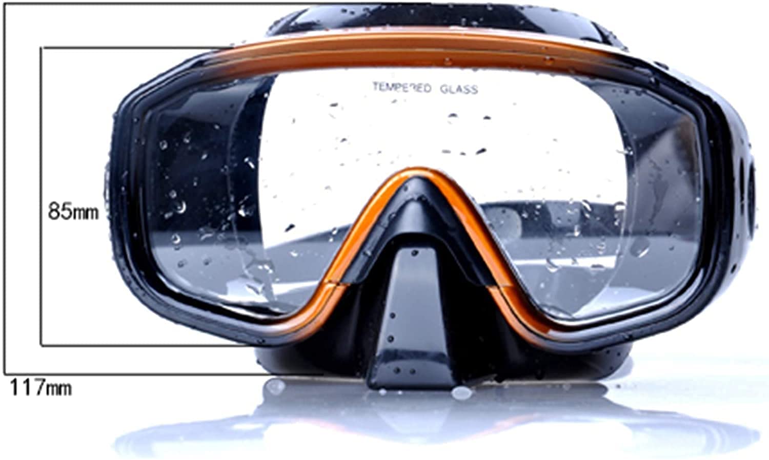 Gafas De Buceo, Máscara Facial Completa, Gafas De Buceo, Snorkel para Hombre, Set De Snorkel Impact Festival, Gafas De Buceo De Vidrio Templado, Impermeables, Color Naranja, Naranja