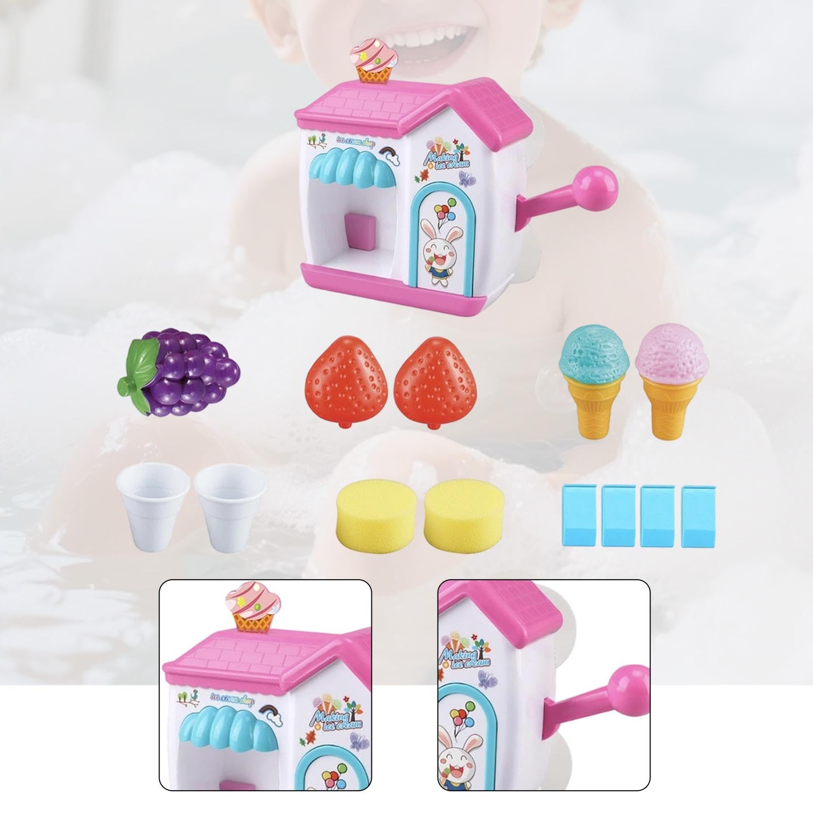 F Fityle Juguetes de baño para hacer espuma de, juguetes de ducha, educativos, fáciles de usar, juego de simulación de pastel de burbujas, de bañera