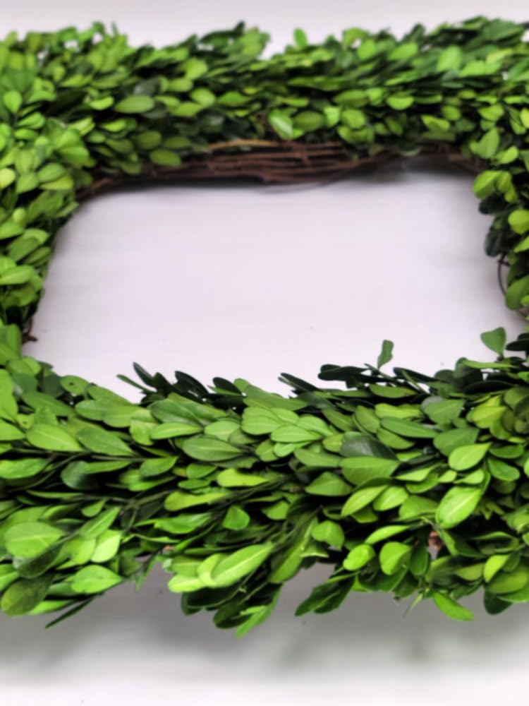 Tradingsmith Preserved Boxwood Square Wreath - 17