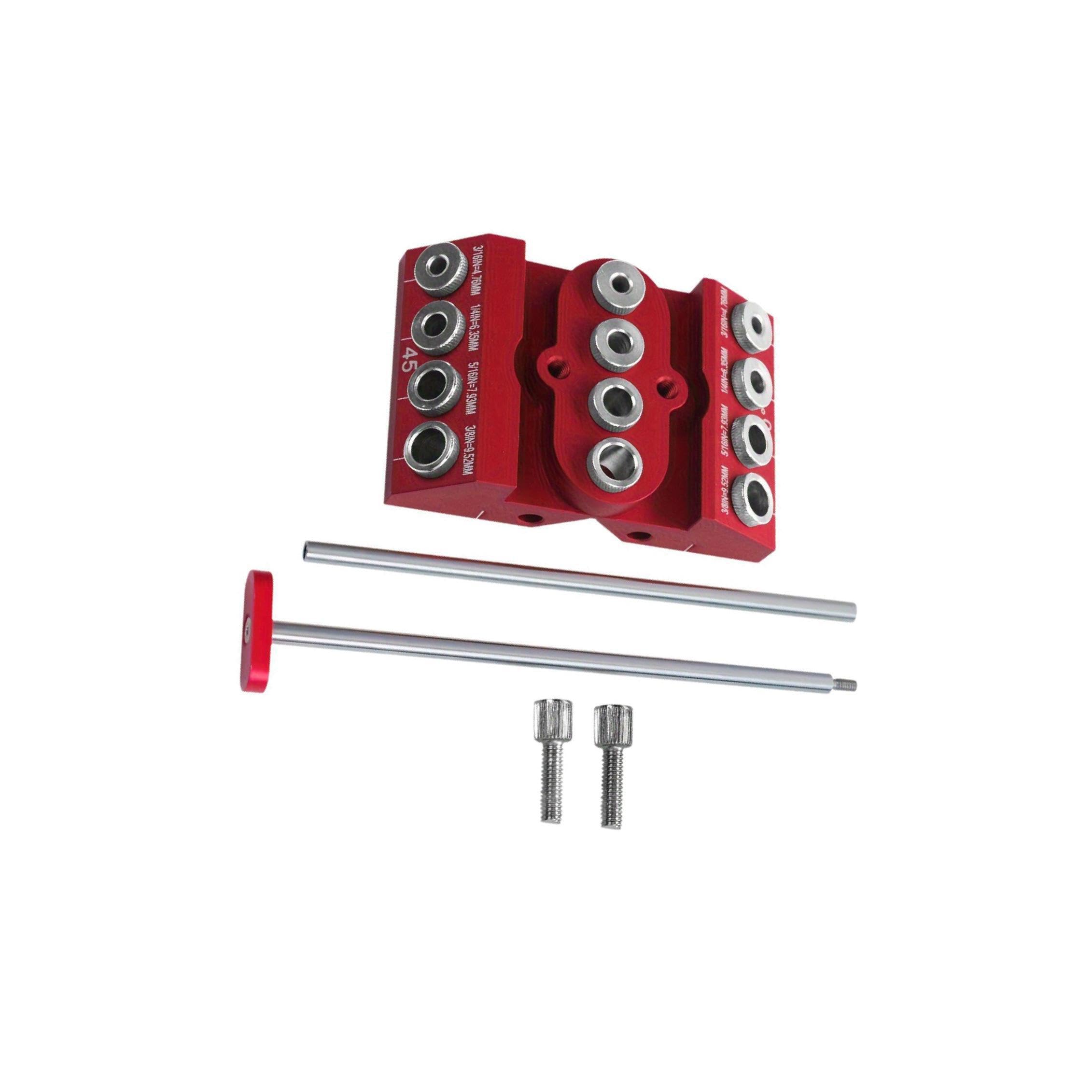 YIXANNX Jig Drill Block Offering Accurate Angles and Hole Sizes Helps Professional Results in Woodworking Tasks 30 45 90 Degree Angle Jig Drill Block Lag