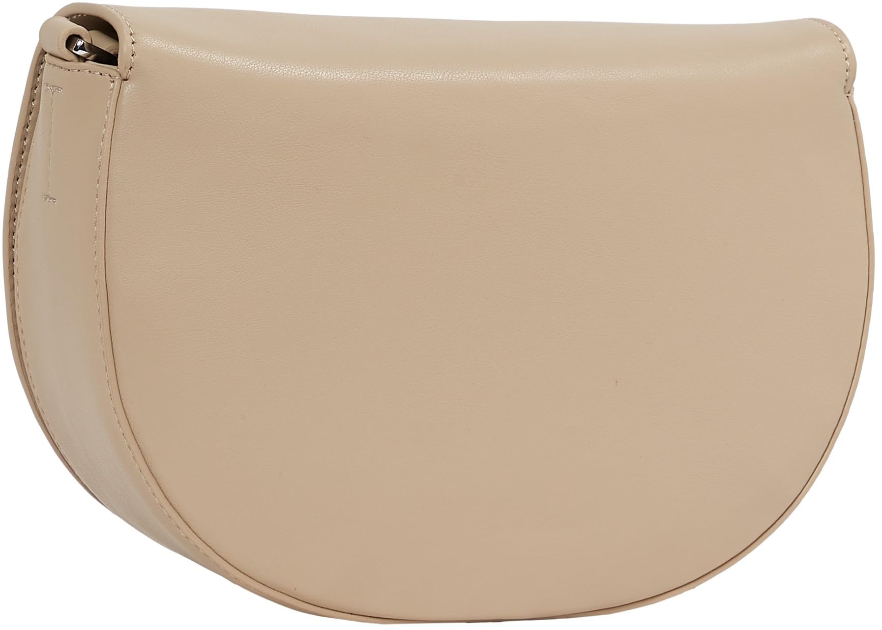 Calvin Klein Bolso bandolera Mujer Saddle Bag con cierre giratorio, Gris (Crockery), Talla Única