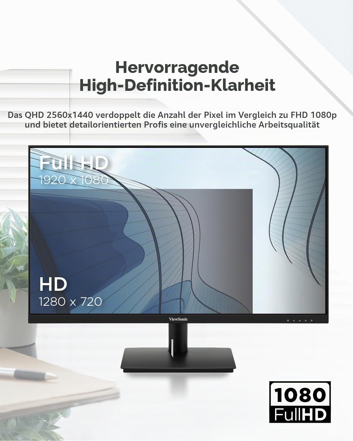 ViewSonic VA240-H 24 Inch Frameless FHD SuperClear IPS LED Monitor with VGA and HDMI