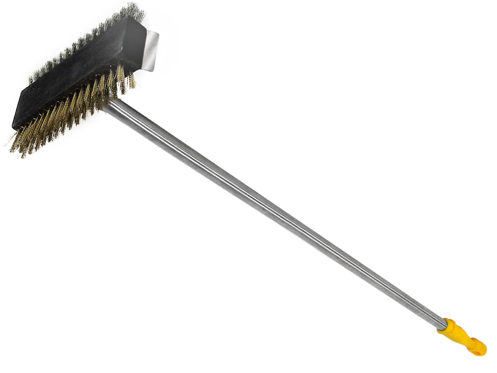 Double Brush with Handle, Brass and Steel, Cm 110