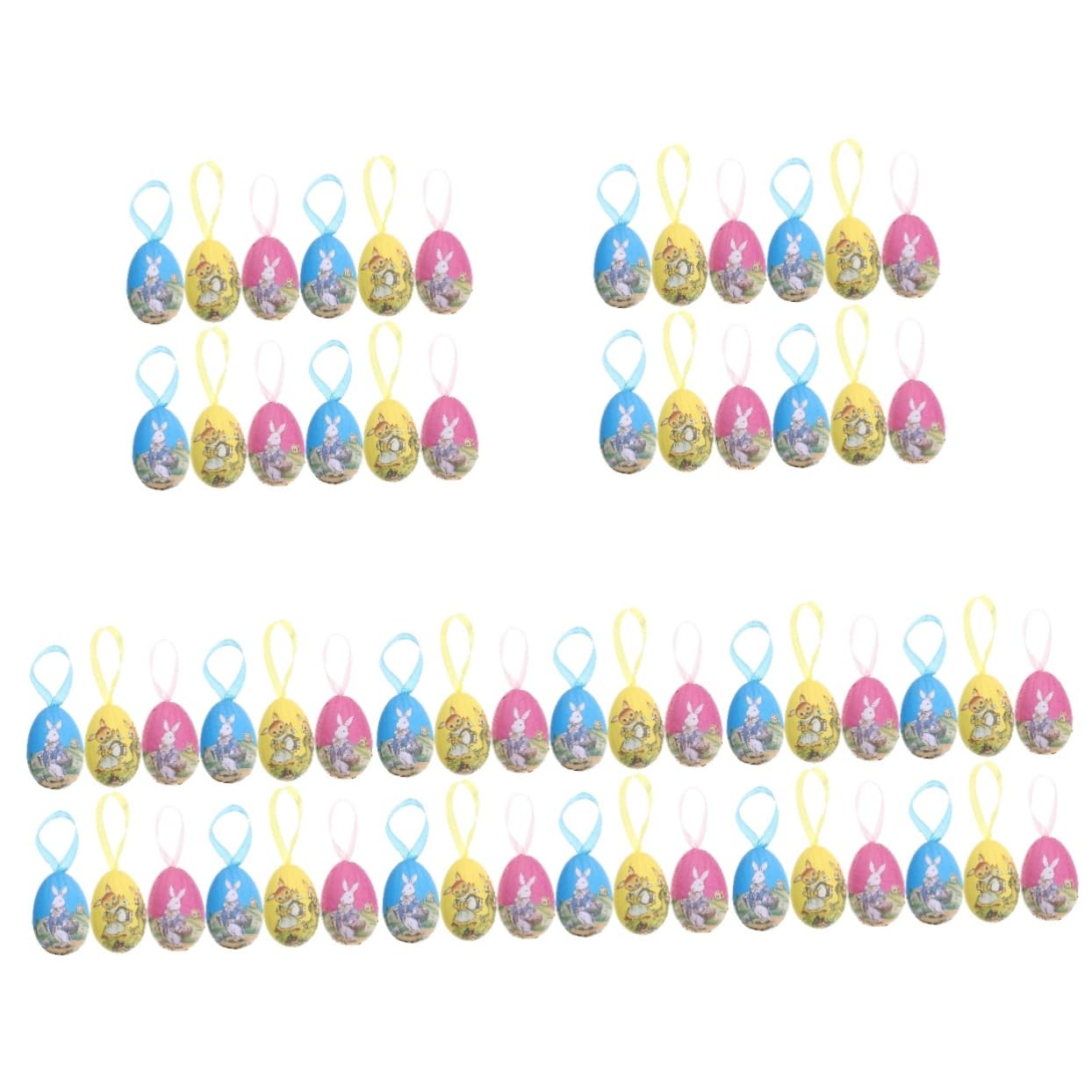 MAGICLULU 5 Sätze Hängende Osterverzierung Füllstoffe Doppelt Weihnachtliche Tischdeko Weidenkörbe Ostereier Easter Egg Decoration Ornament Dekorative Osterdeko Schaum 25 Stück * 5