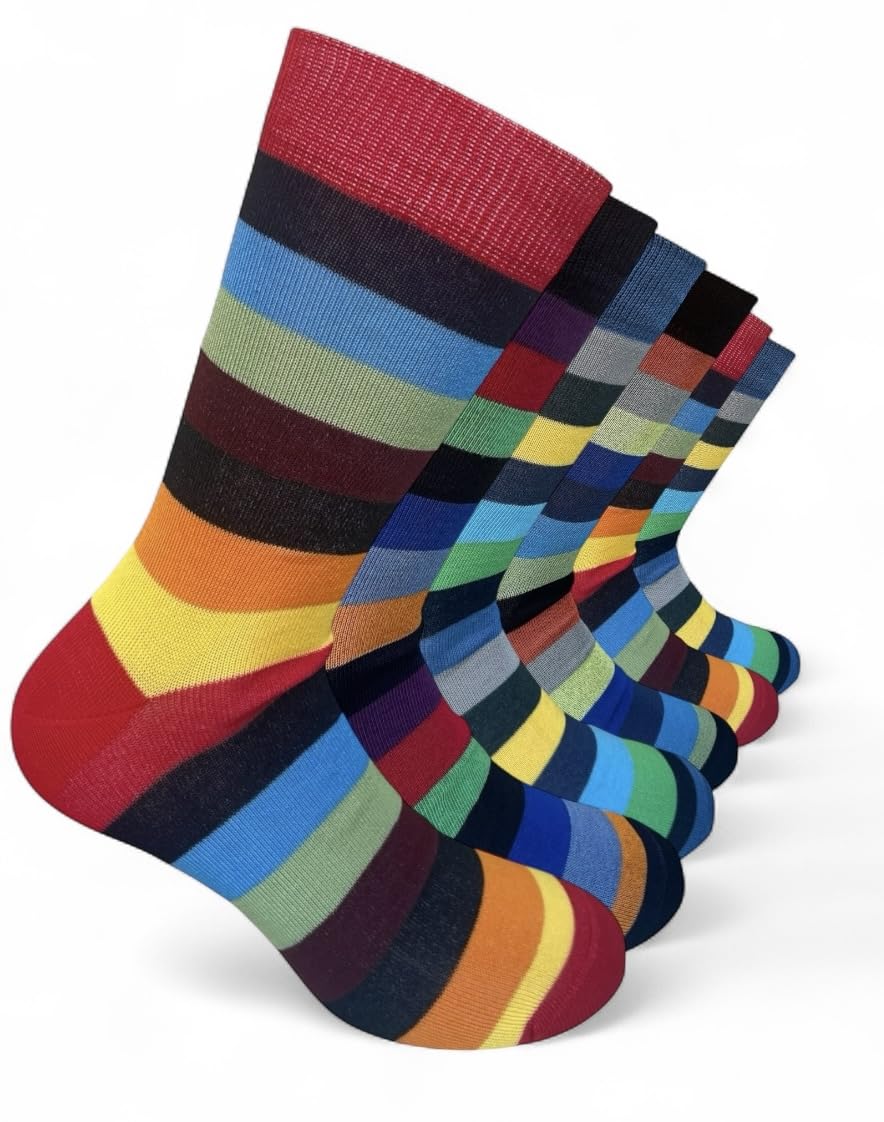 Lucchetti Socks Milano 6 paia calze uomo CORTE cotone filo di scozia elasticizzato estive in fantasia