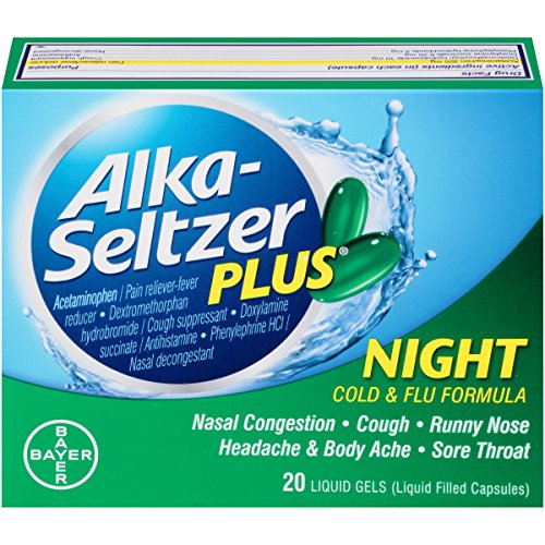 Alka-Seltzer Plus Night Cold and Flu Liquid Gels, 20 Count