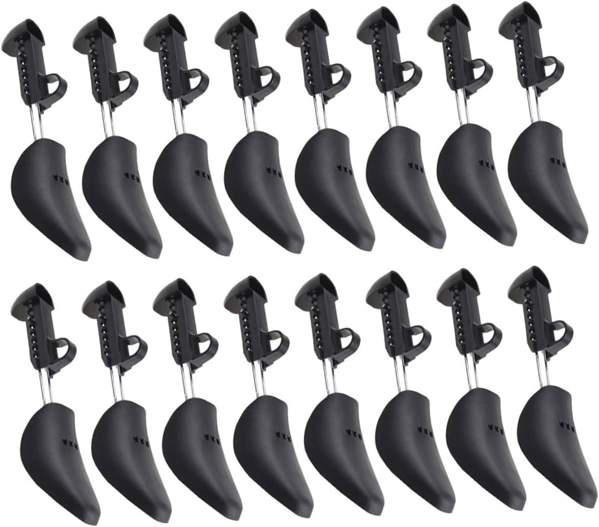 8 Pairs Adjustable Men’s Shoe Stretchers and Plastic Shoe Trees for Boots and Sneakers to Prevent Deformation