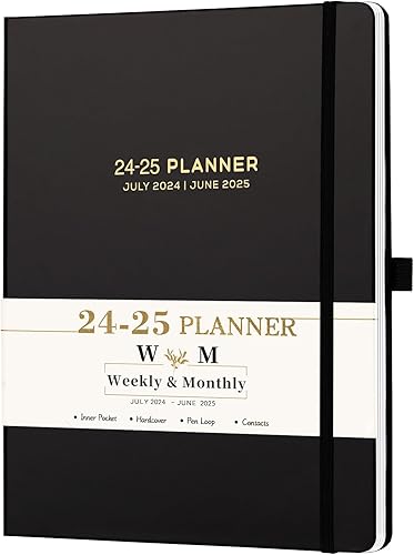 Agenda académica 2023-2024 - 2023-2024, julio 2023-junio 2024, agenda semanal y mensual 2023-2024, 8 x 10 pulgadas, bolsillo interior, tapa dura,