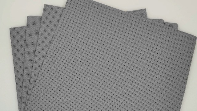 Image of KCS 4 pc of 12 inch x 18 inch 14CT Counted Cotton Aida Cloth Cross Stitch Fabric (Light Steel Grey)