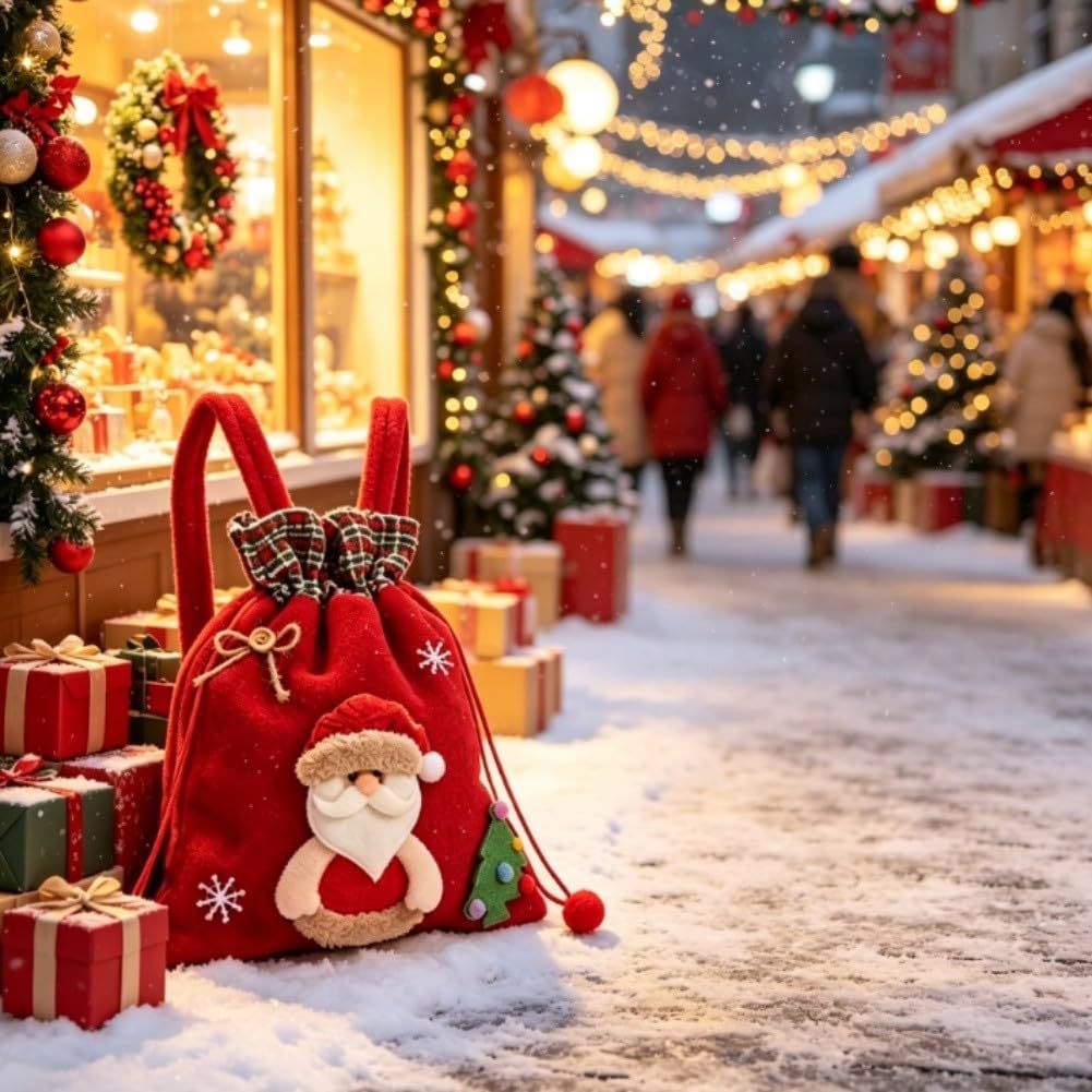 Bolsa de Dulces Navideña Gruesa de para suave Bolsa de Dulces(Snowman)