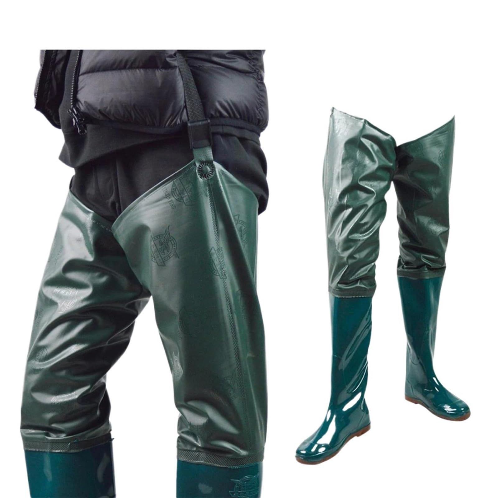 Tuta da Pesca Trampolieri da Pesca in Nylon Impermeabile Stivali da Acqua for trampolieri in PVC Grossolano(39)