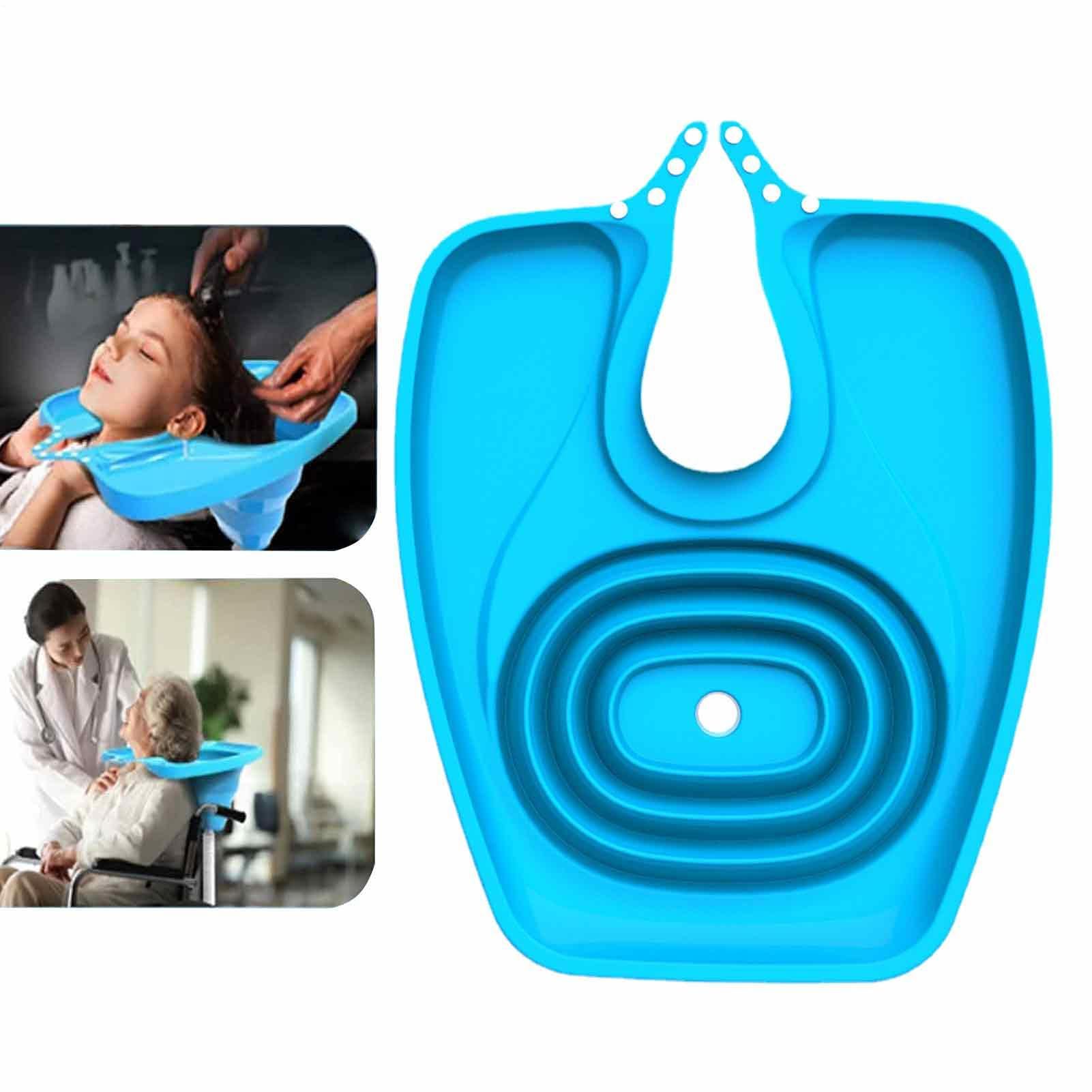 lavacabezas portatil para postrados en cama,Lavado de pelo en la cama plegable lavabo de champú,Salón móvil con tubo de drenaje, para personas mayores con discapacidad Embarazo Paciente