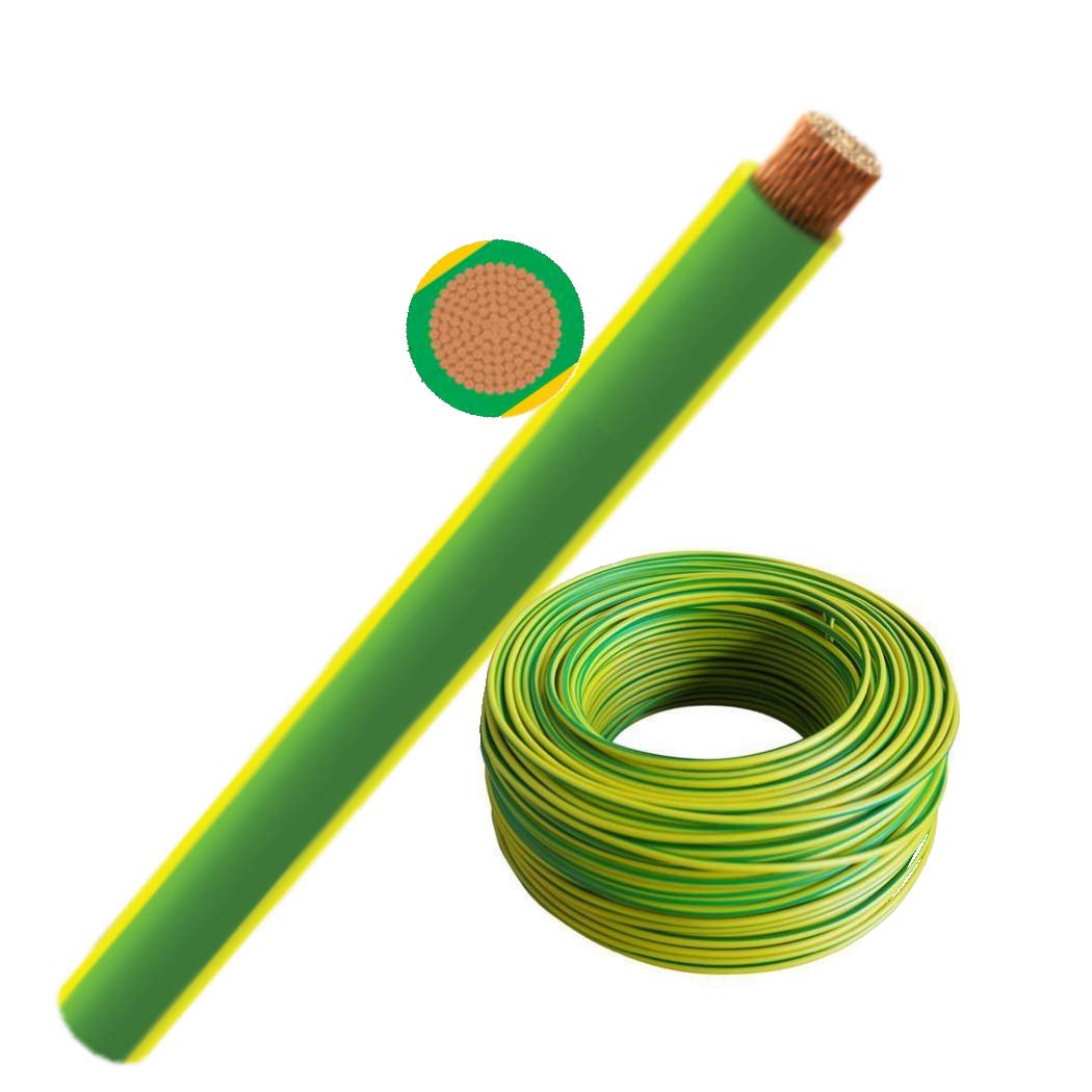 Rr Multi Strand Pure Copper Single Core Flexible Cables | Trirated Electrolytic Conductor Up To 105C Fire Resist Electric Panel Wire | Bs6231 Iso9001 Ce Compliant 100Y(90M) Roll (0.5Mm, Yellow Green)