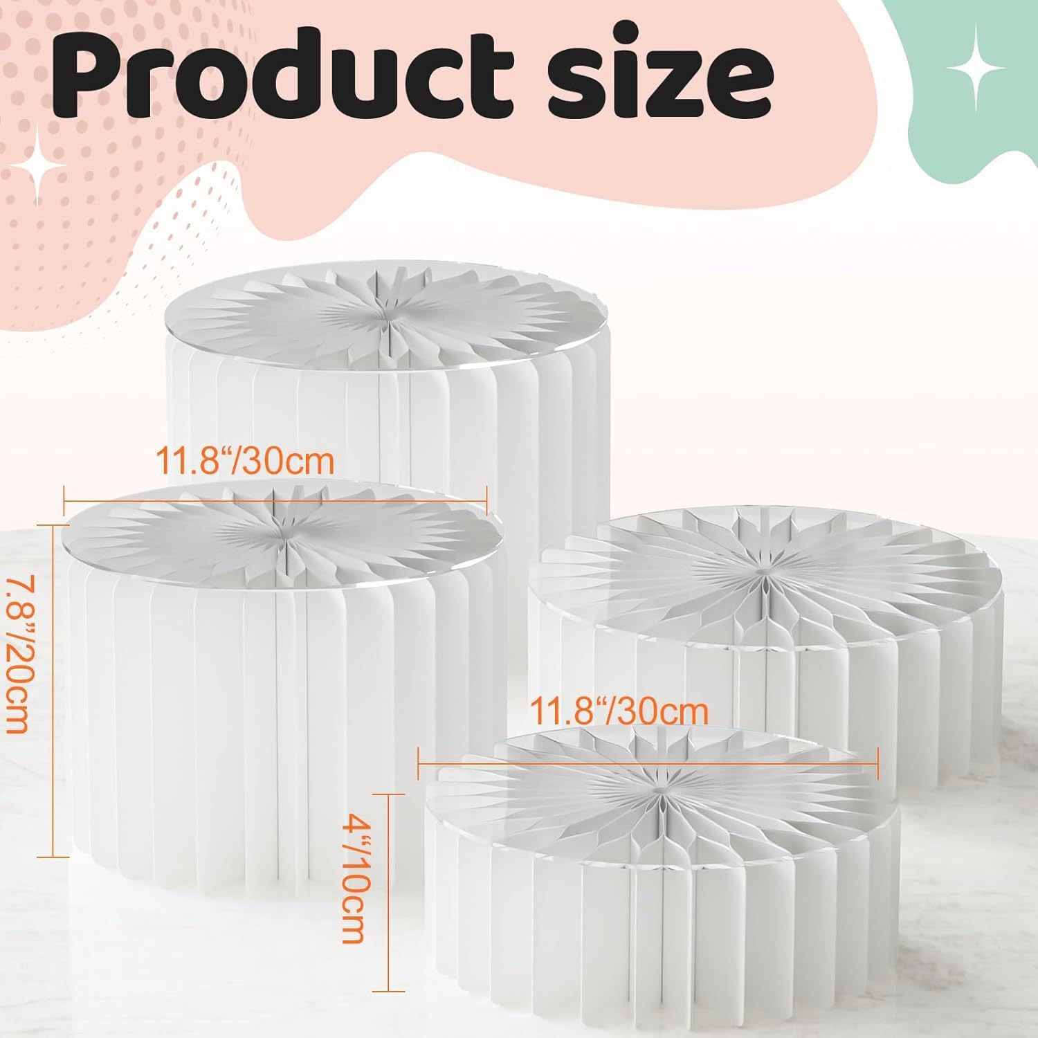 Présentoir à gâteaux en papier, construction robuste en carton
