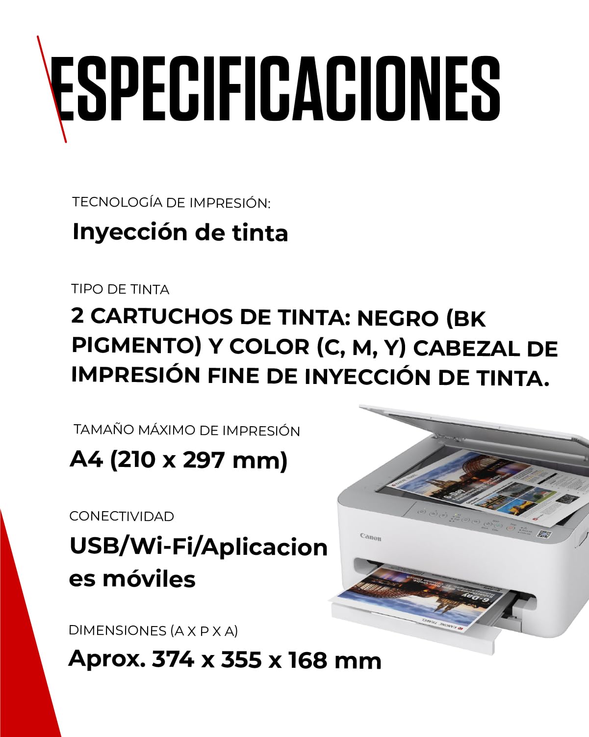 Canon PIXMA TS4151I - Impresora Todo en Uno con Conectividad Wi-Fi | Inalámbrica para Impresión Fácil Desde Tu Teléfono Inteligente PIXMA Print Plan