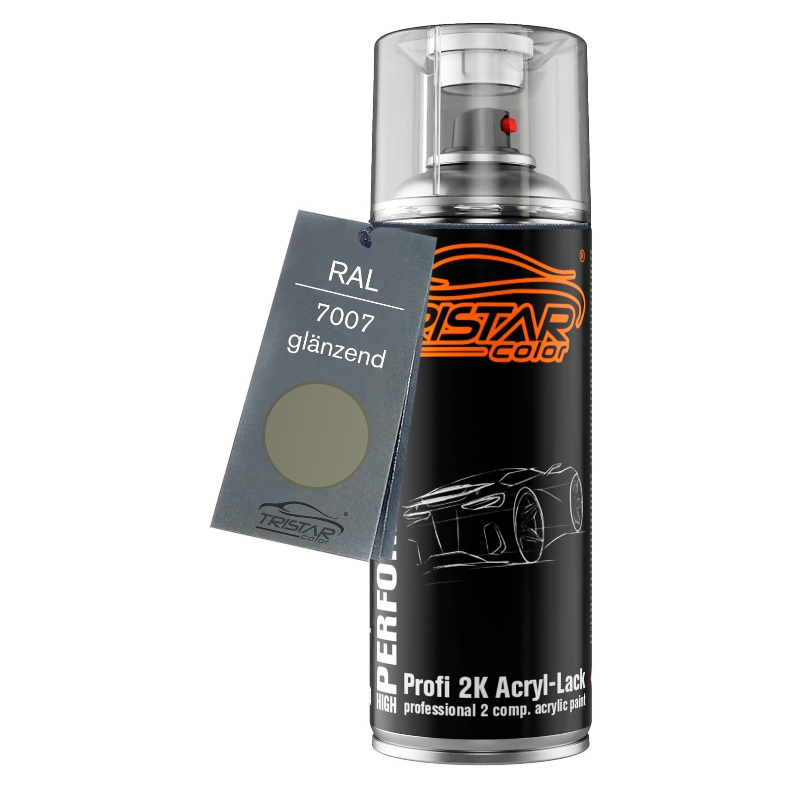 Tristarcolor Grüngrau Ral 7007 Glossy 2K Acrylic Spray Can Spray Can Spray Paint Spray Paint 400 Ml Quick-Drying