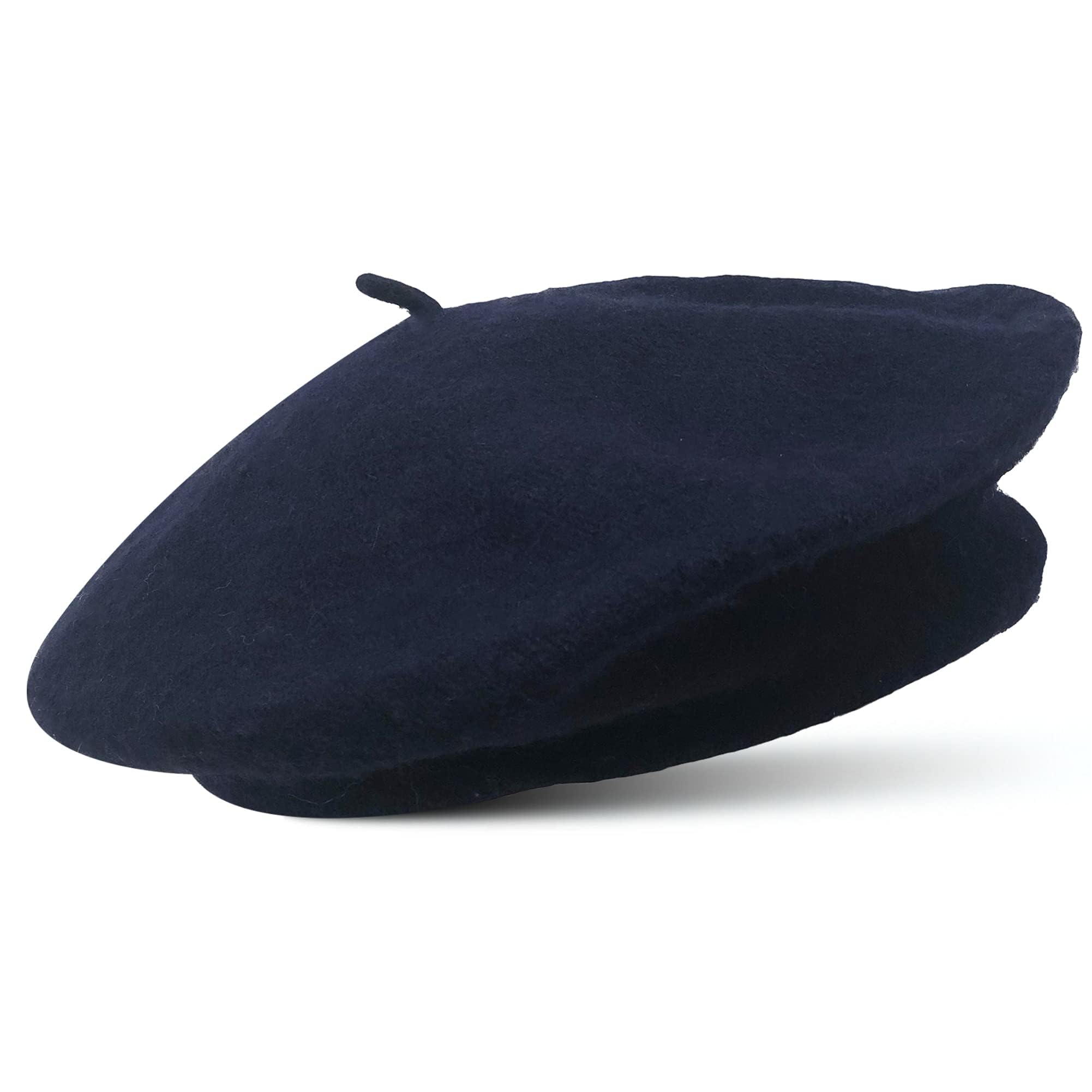 French Wool Beret Hat - Classic Stretchable - One Size Fits Most - Solid Color - Stylish Chic Parisian