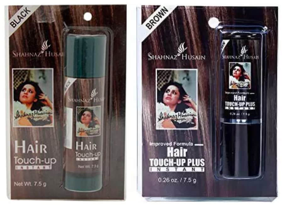 Shahnaz Husain Hair Matte Touch-Up Plus (Instant) - Improved Formula 0.26 Oz. / 7.5 Ge (Black, Brown) Combo-picture-45