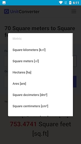Area converter