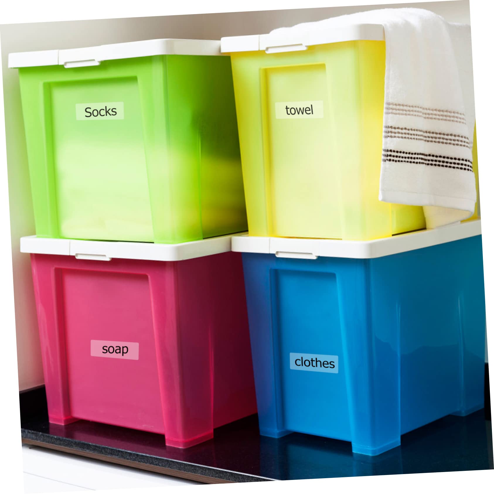 NUOBESTY 4rollen Klarer Selbstklebender Etikettenaufkleber Für Beschriftungen Transparente Namensetiketten Wasserfest Für Schule Büro Und Organisation