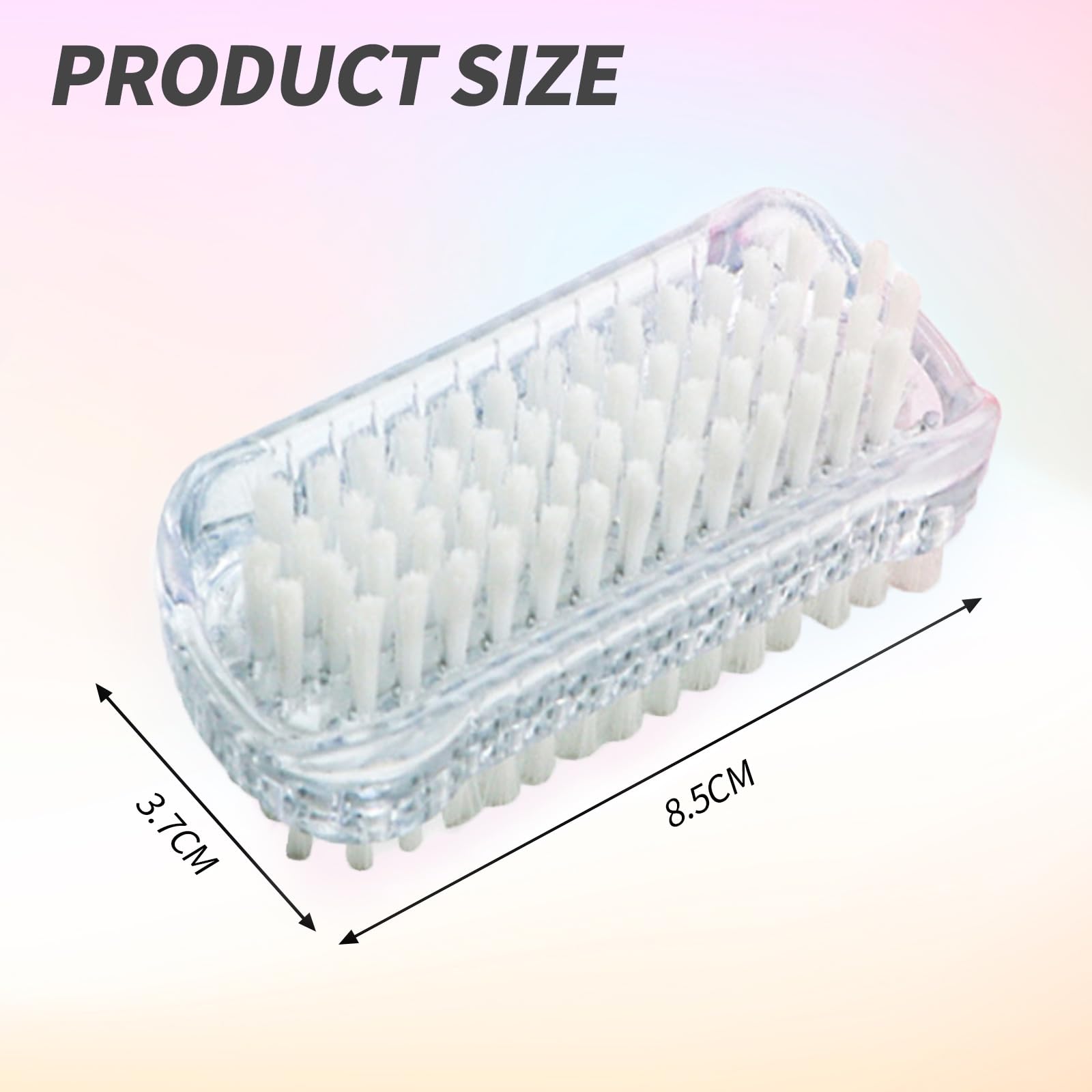 Paquete de 2 cepillos de limpieza de uñas, limpiador de uñas con cerdas suaves y rígidas, cepillo de uñas para hombres, mujeres, niños, cepillo de uñas de 2 lados para una limpieza eficaz