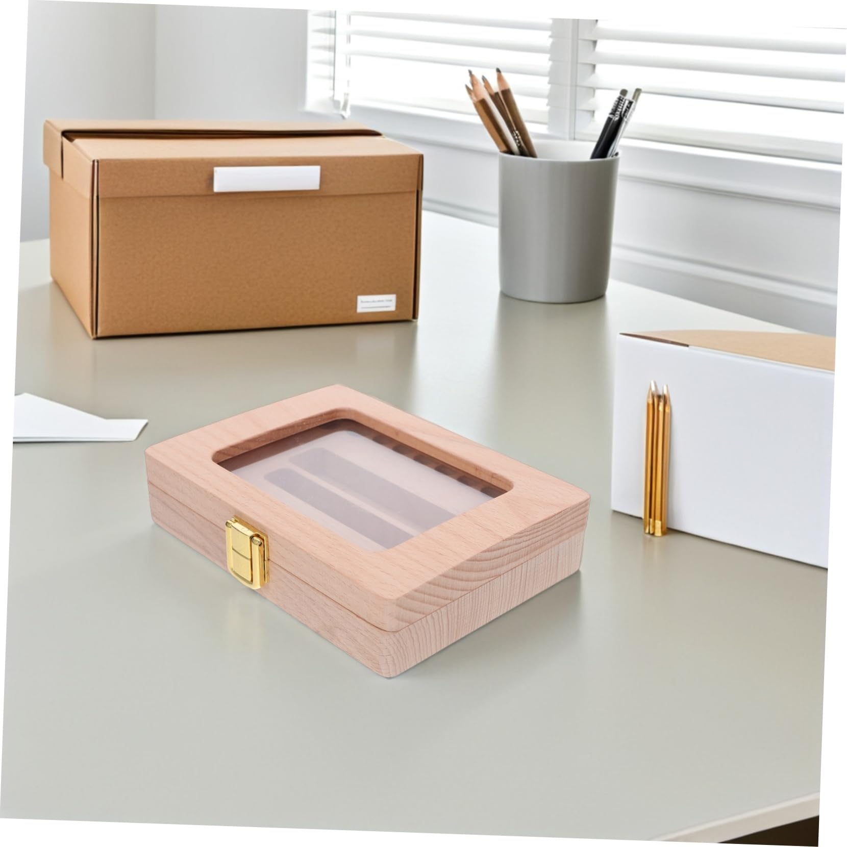 TOYANDONA Caja De Bebé Lanugo Caja De Deciduos El Regalo Regalos Infantiles Regalos De Bebé Caja De Almacenamiento De De Niño Marcos De Fotos De Madera Recuerdo De