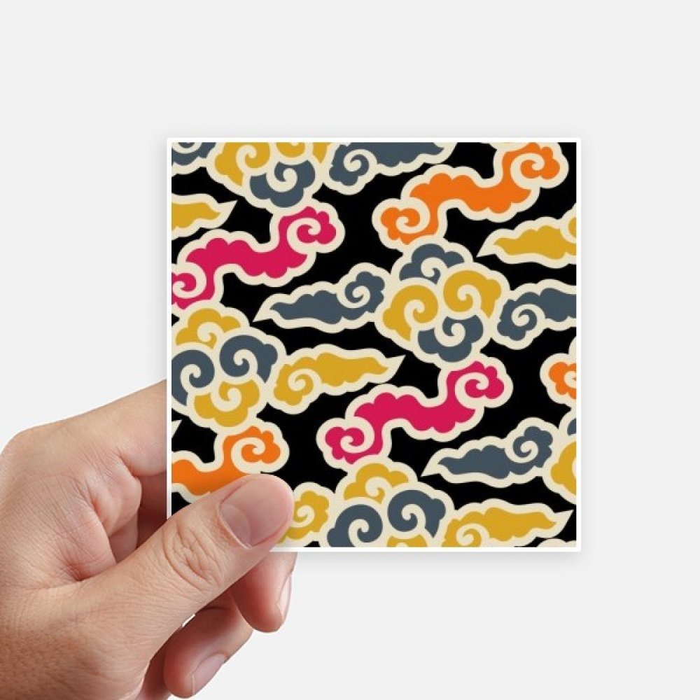 Buy Chinese Japanese Style Auspicious Clouds Sticker Square Waterproof