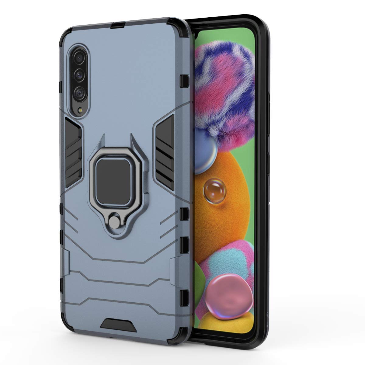 Anreixx Case Compatible with Samsung Galaxy A90 5G, Military Grade Armor Dual Layer Phone Case with Car Mount