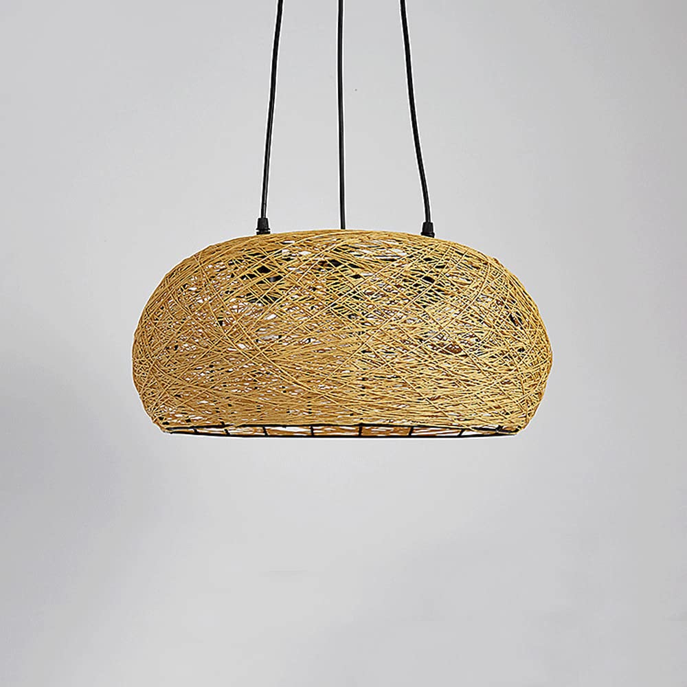 Lumière suspendue ronde en rotin design modernisme pour chambre d'hôtel