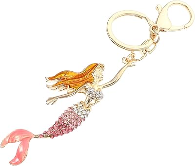 FOMIYES Women Backpack Purse Mermaid Key Ring Bag Pendant Lovely Keychain Accessory Mermaid Ornament Decor Backpack Purse
