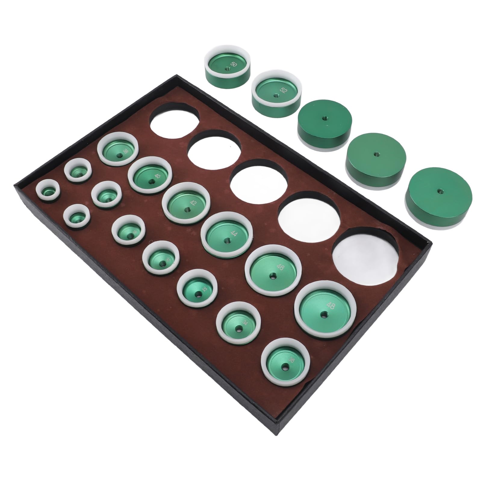 Dioche E25 Watchmaker Juego de Troqueles para Relojes de 20 Piezas: Kit de Troqueles de Prensa para Relojes Resistente de 20 a 58 Mm para Reparación de, Construcción de Metal, Fácil de Usar y