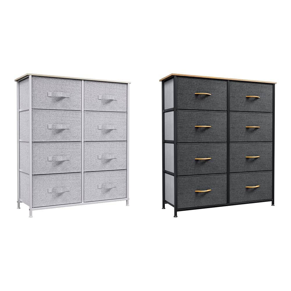 YITAHOME Storage Tower with 8 Drawers & Closets Sturdy Steel Frame