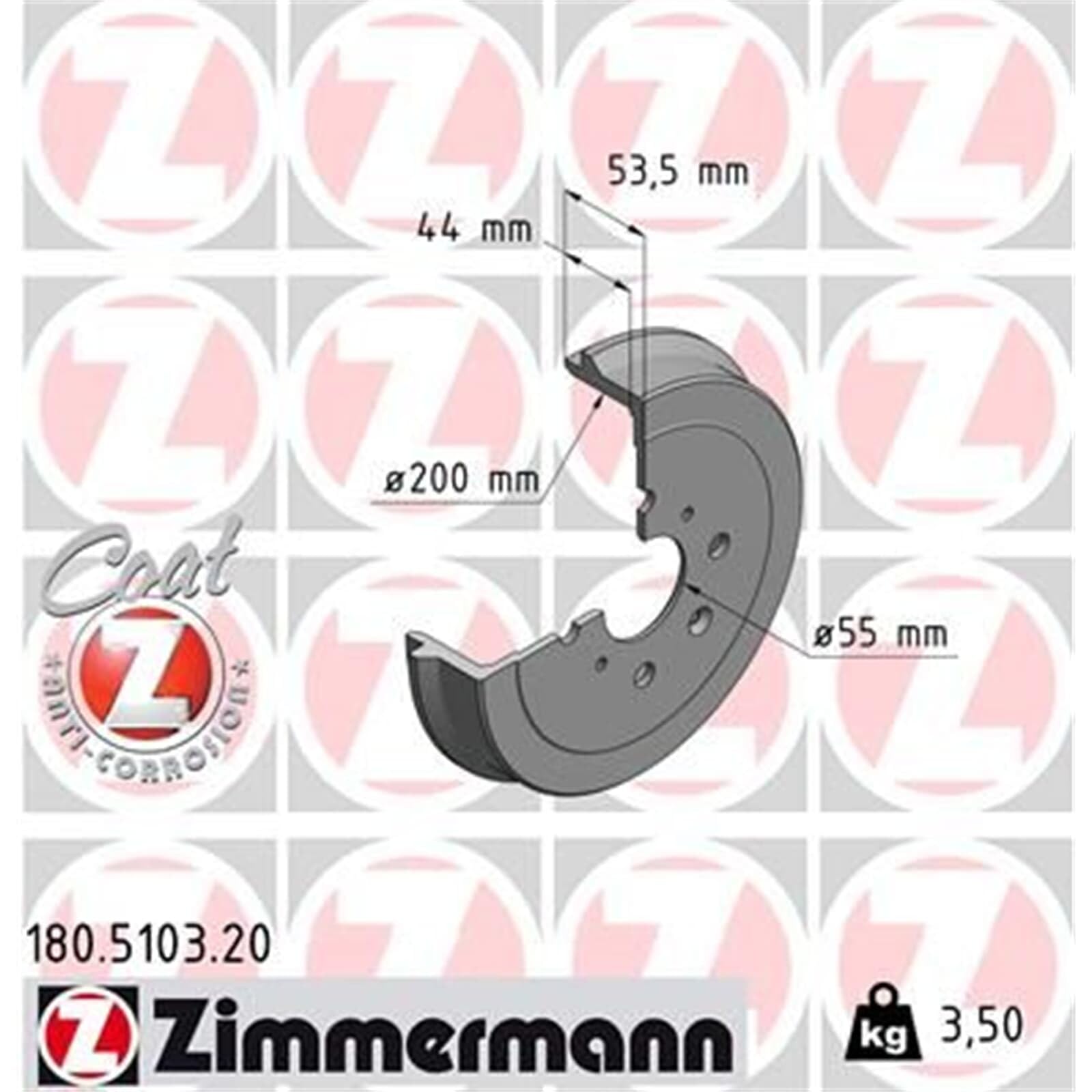 2X Zimmermann 200mm Bremstrommeln hinten | 2x 180.5103.20 Kompatibel mit 107 (pm_, PN_),108,Aygo (_B1_),C1 (pm_, PN_),C1 II (pa_, Ps_)